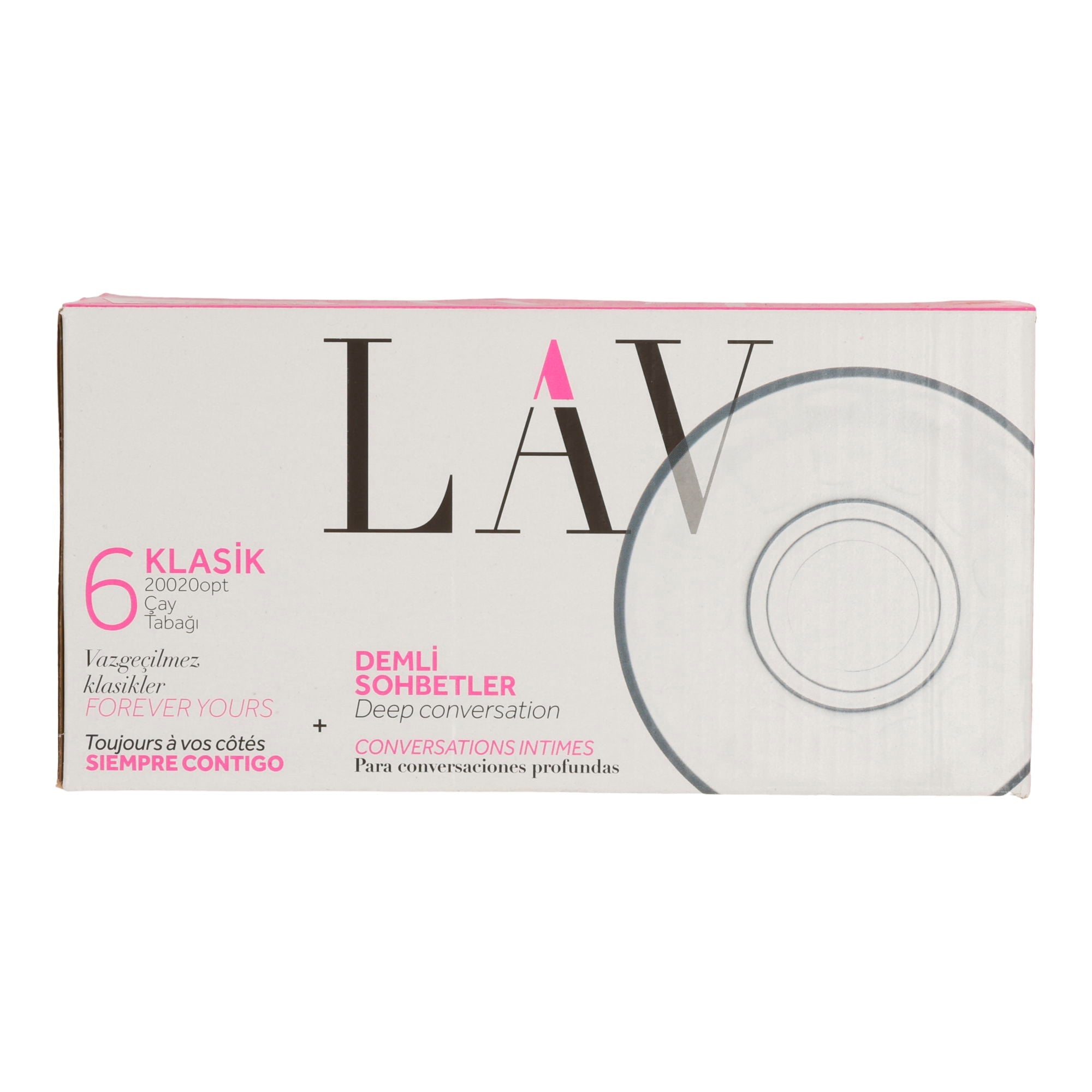 LAV Klassik Teeteller | 6er Set | Glas | Spülmaschinengeeignet LAV